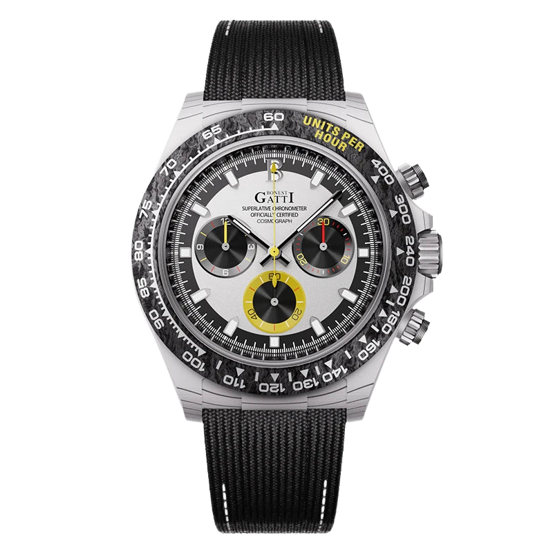 BONEST GATTI BG9010 - Aut - silver dial, black strap