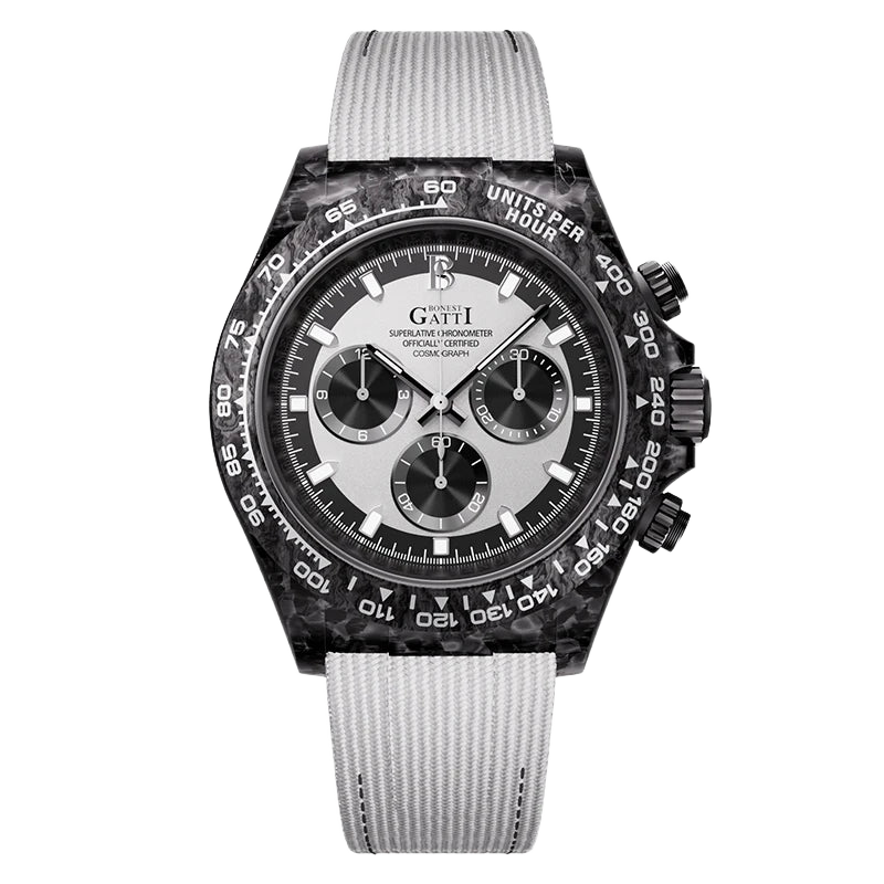 BONEST GATTI BG9010 - Aut - carbon case, white strap