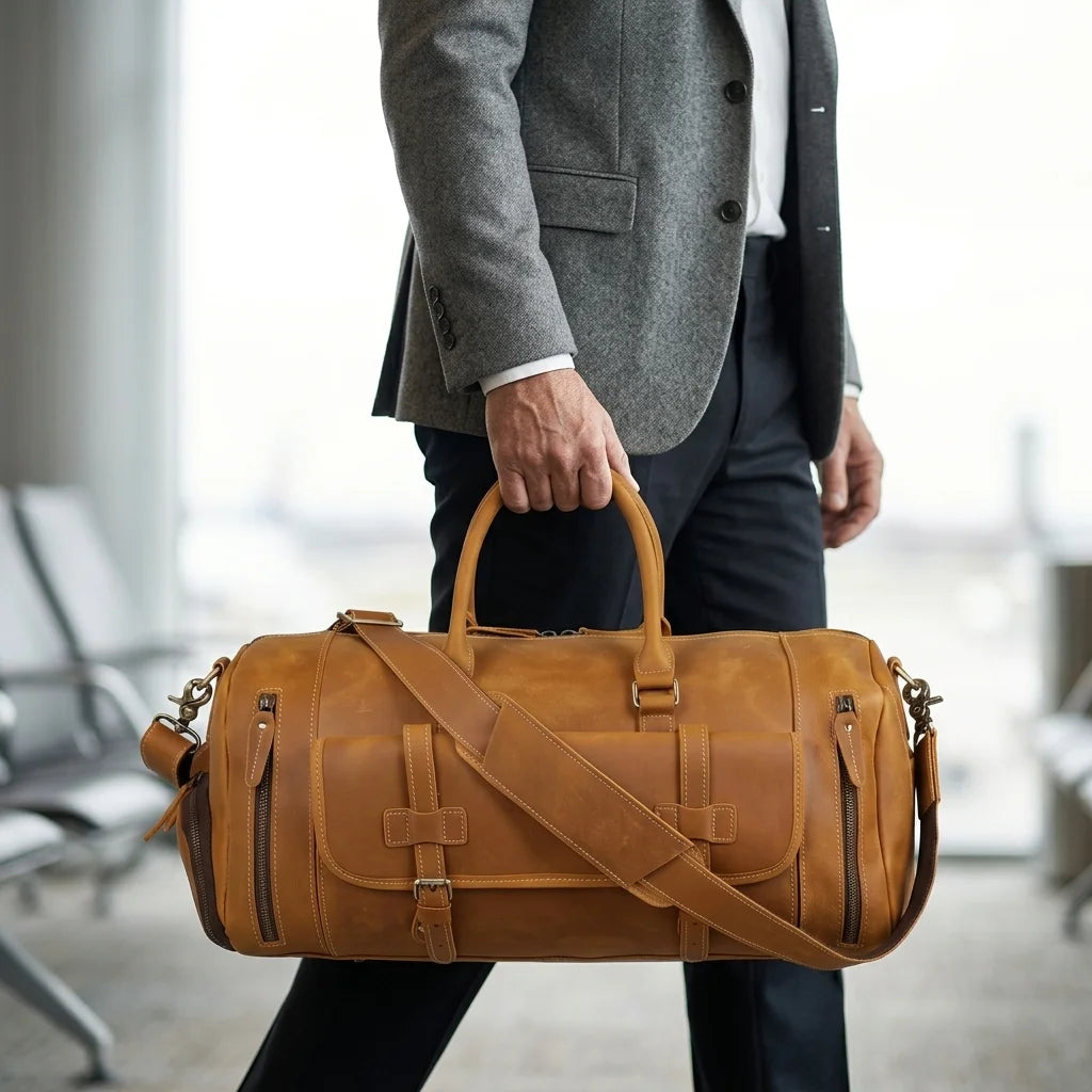 6647 brown full grain lea - brown full grain leather bag
