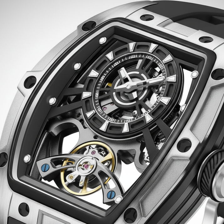 BREITVACHER 91986 - Autom - close-up, tourbillon, intricate dial, mechanical detail