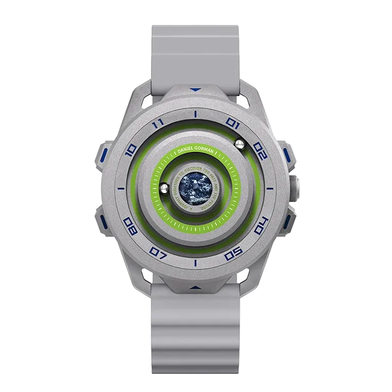 Daniel Gorman DG0525 - Me - silver watch blue planet