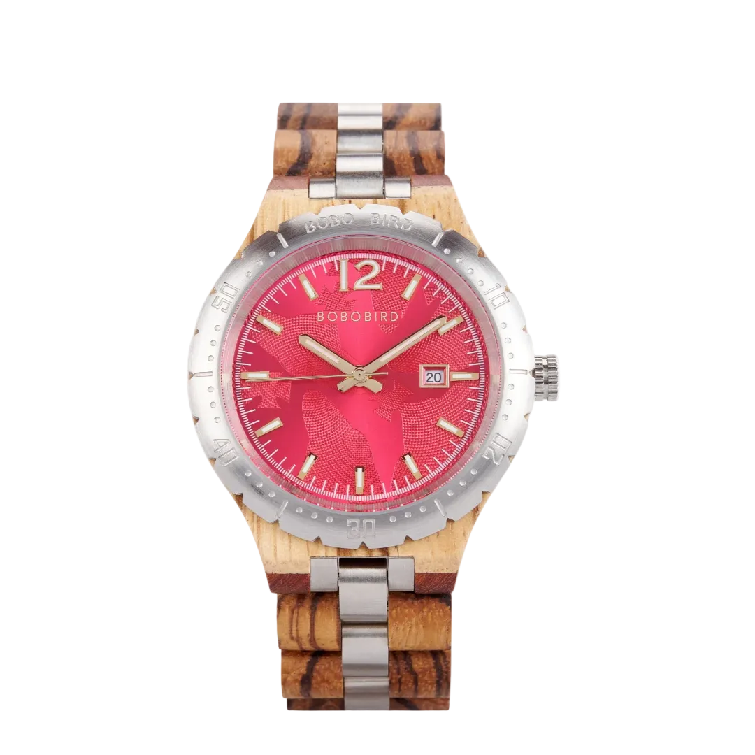 BOBO BIRD GT179 - Men's L - red watch front view