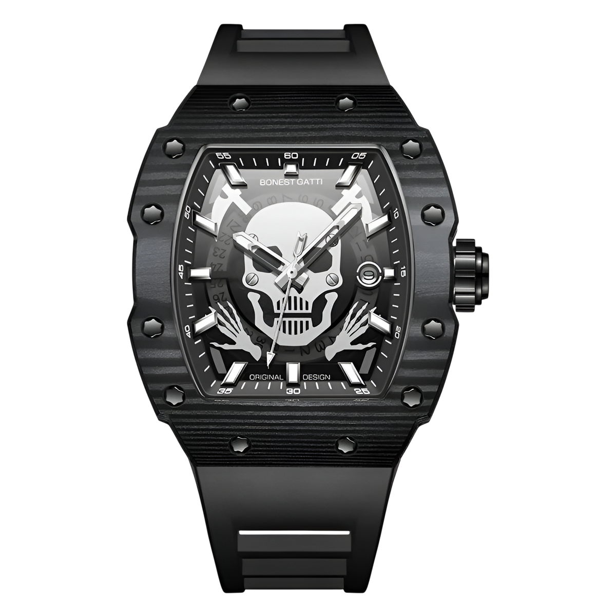 BONEST GATTI BG9908 – Automatic Skeleton Watch Carbon Fiber breitvacher