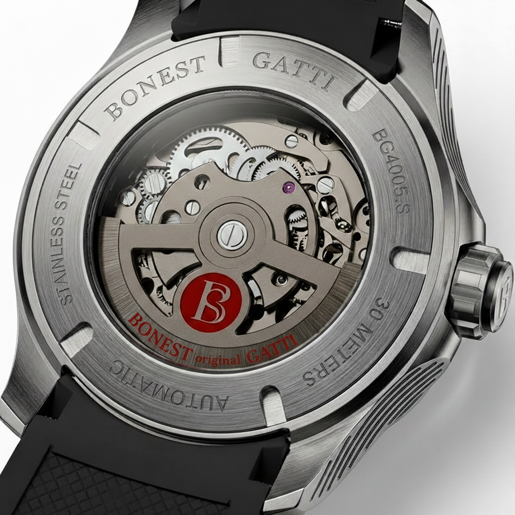 BONEST GATTI BG4005 - Men - caseback, automatic movement