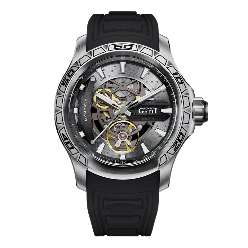BONEST GATTI BG4005 - Men - front view, black strap