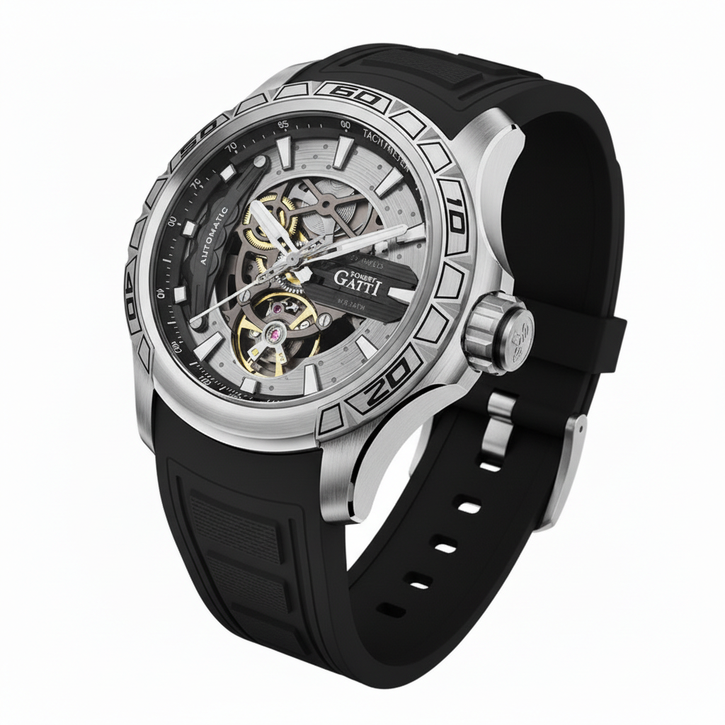 BONEST GATTI BG4005 - Men - angled view, black strap