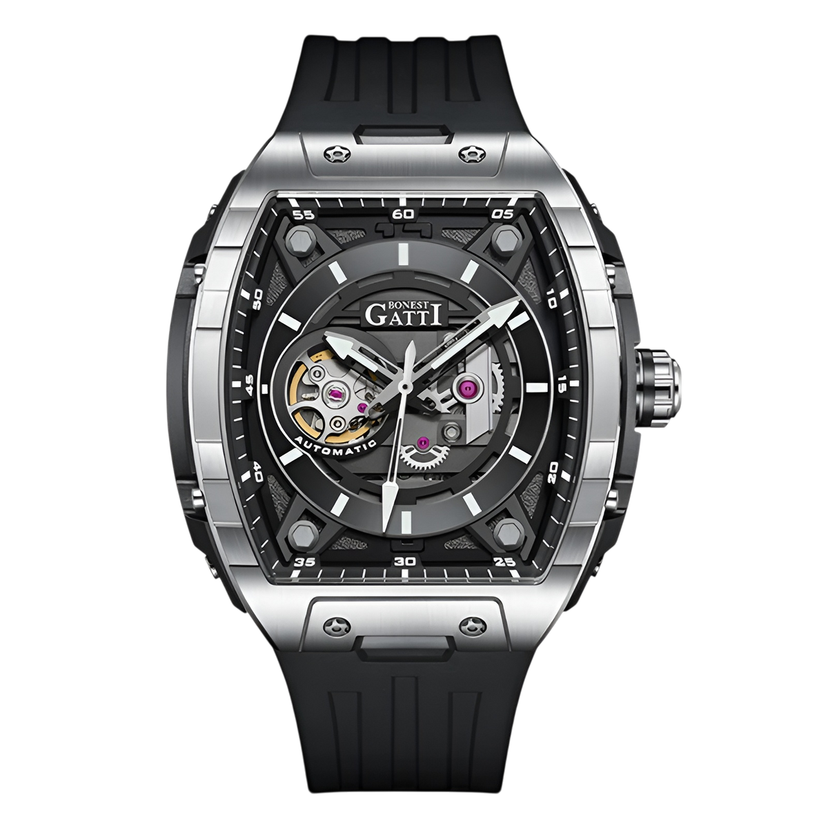 BONEST GATTI BG5602 - Men - dark watch, glowing markers
