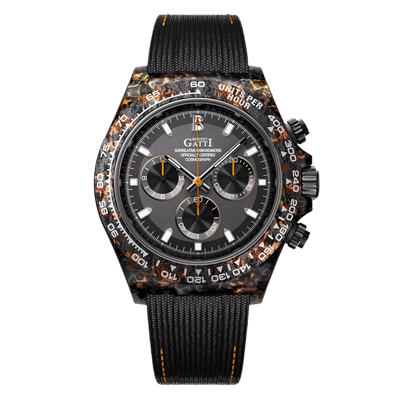BONEST GATTI BG9010 - Aut - black orange bezel texture
