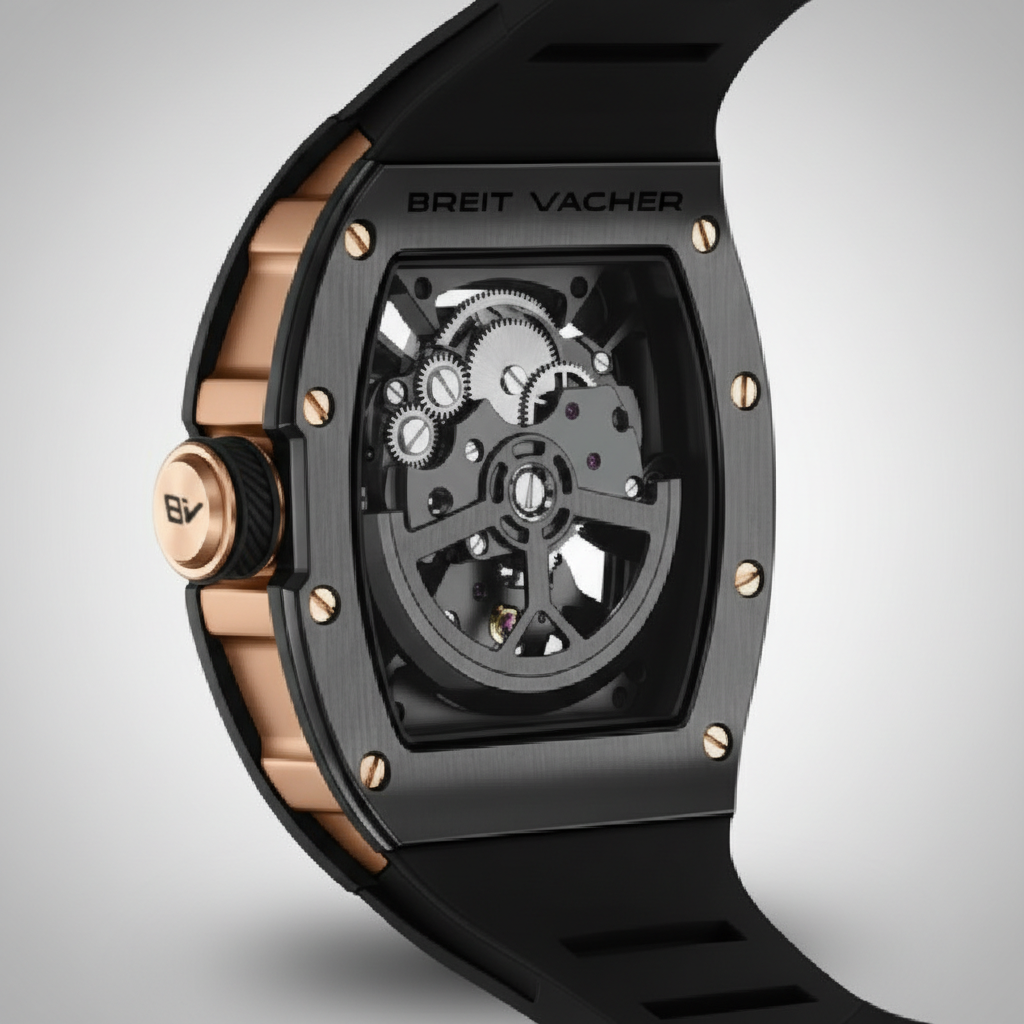 BREAITVACHER 91904 - Auto - exhibition caseback, exposed gears