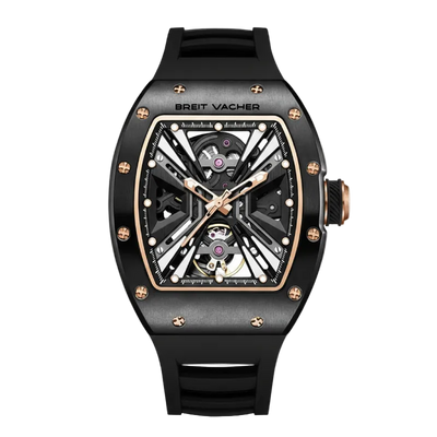 BREAITVACHER 91904 - Auto - black case, skeleton dial