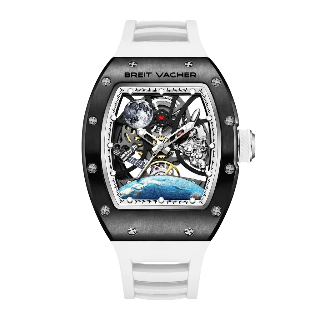 BREITVACHER 2025 - Automatic Mechanical Watch - Blck White Front