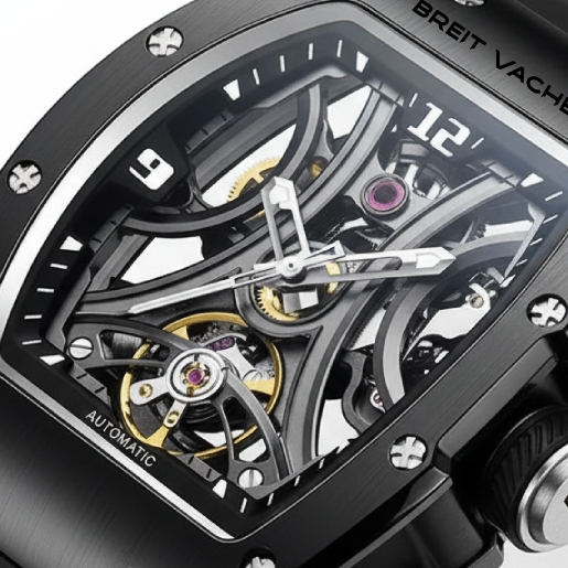 BREITVACHER 919011 - Automatic Mechanical Watch Elegant Design Black Dial