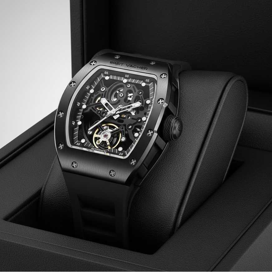 BREITVACHER 919012 - Auto - in display box, black packaging, luxury presentation, soft cushion