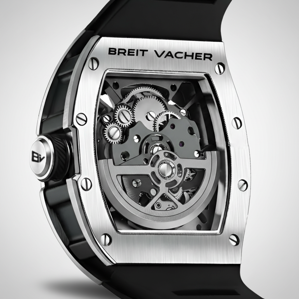 BREITVACHER 919012 - Men' - Skeleton case back