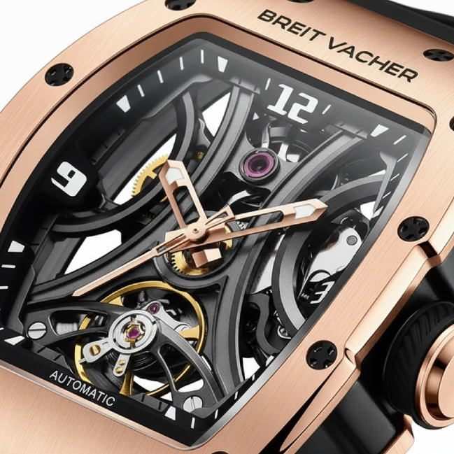 BREITVACHER 91901 - Mecha - Close-up dial, intricate movement