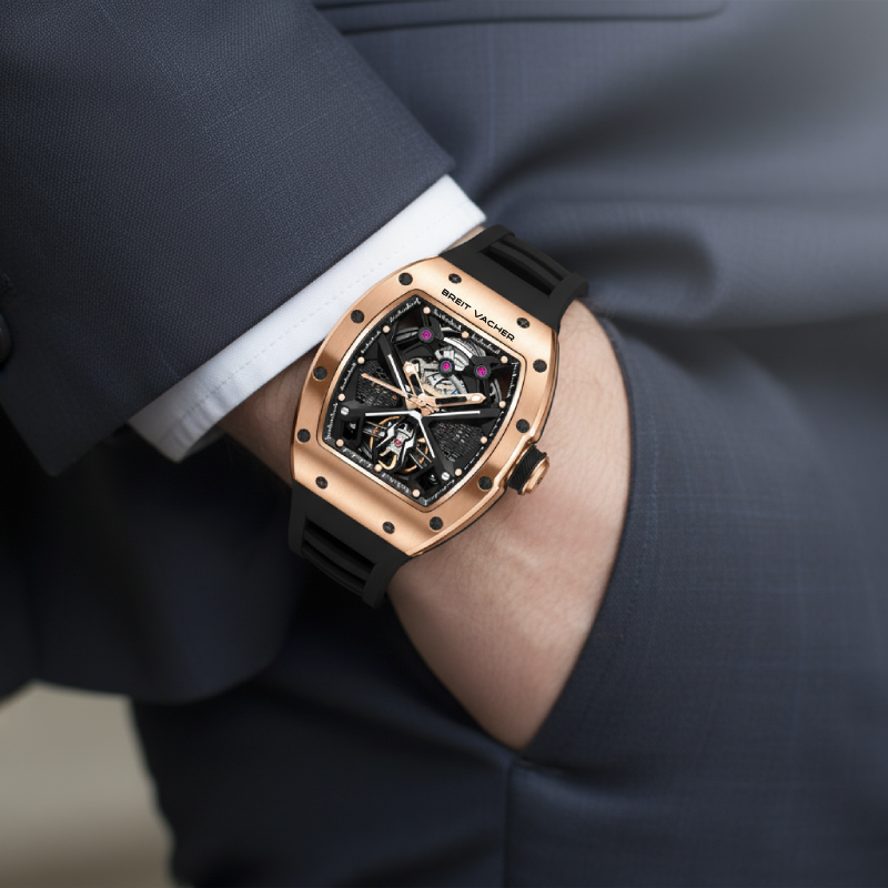 BREITVACHER 91905 - Autom - on wrist, formal wear, rose gold case