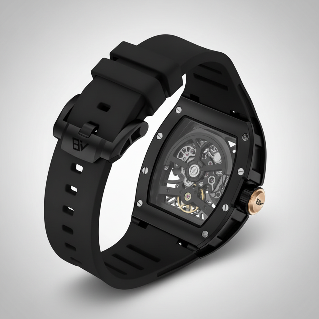 BREIT VACHER 919015 - Men - rear view, transparent caseback