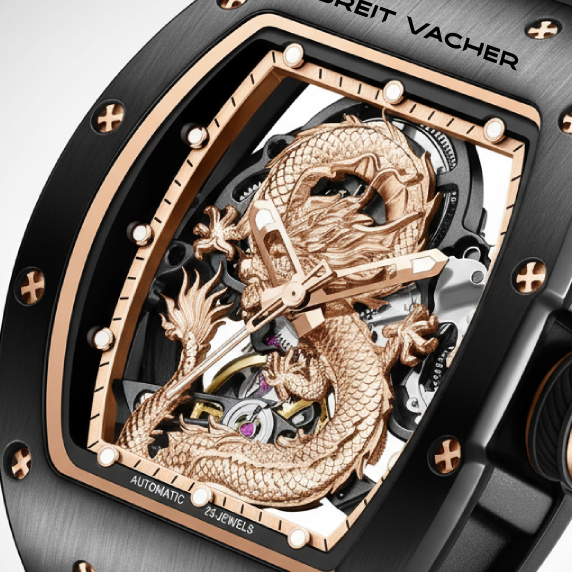 BREIT VACHER 919015 - Men - close-up, intricate gold dragon