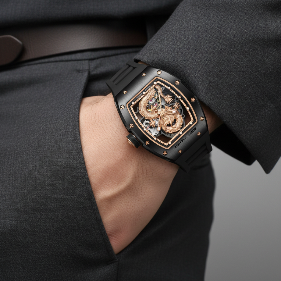 BREIT VACHER 919015 - Men - on wrist, black suit