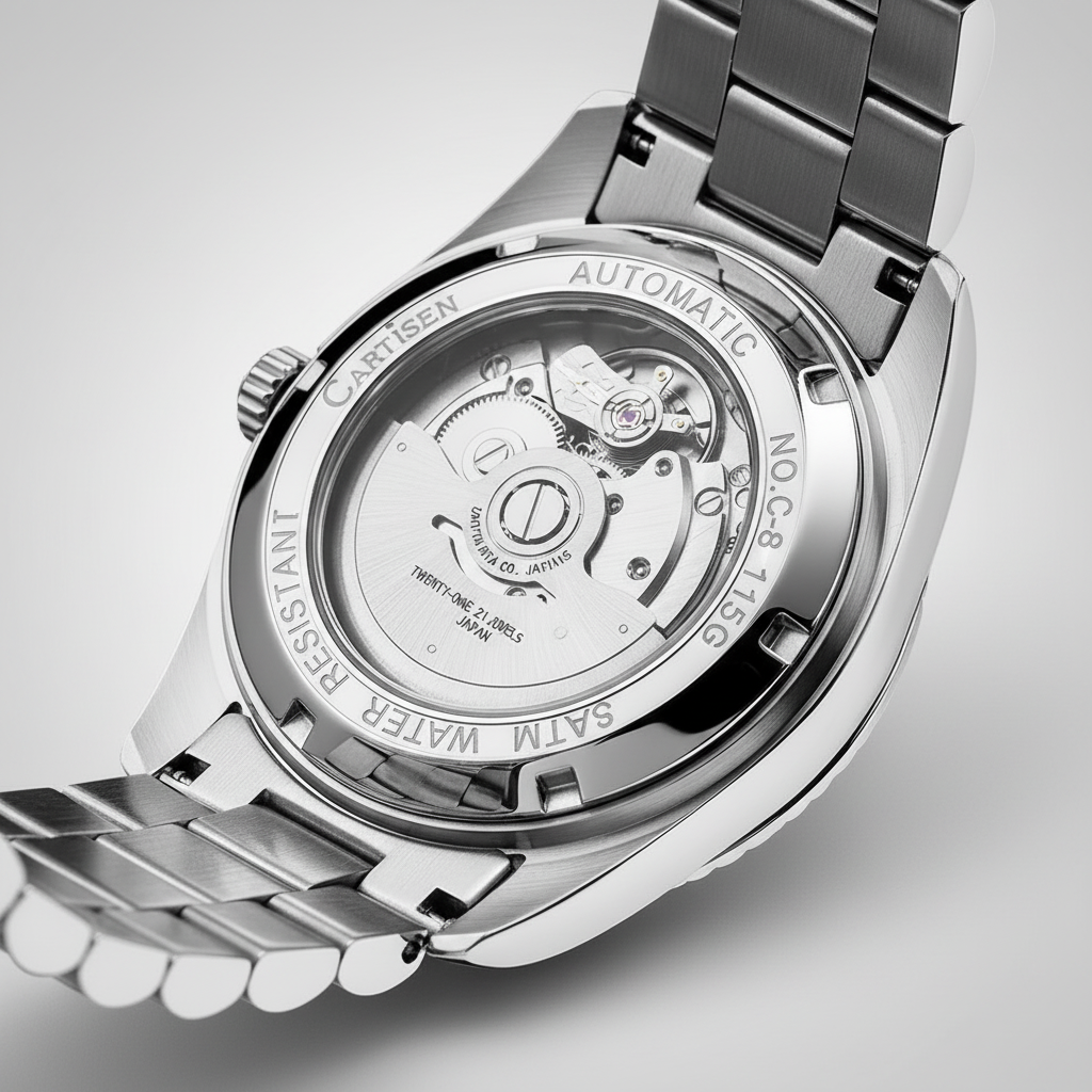 CADISEN 8185 - Automatic - Exhibition case back, movement