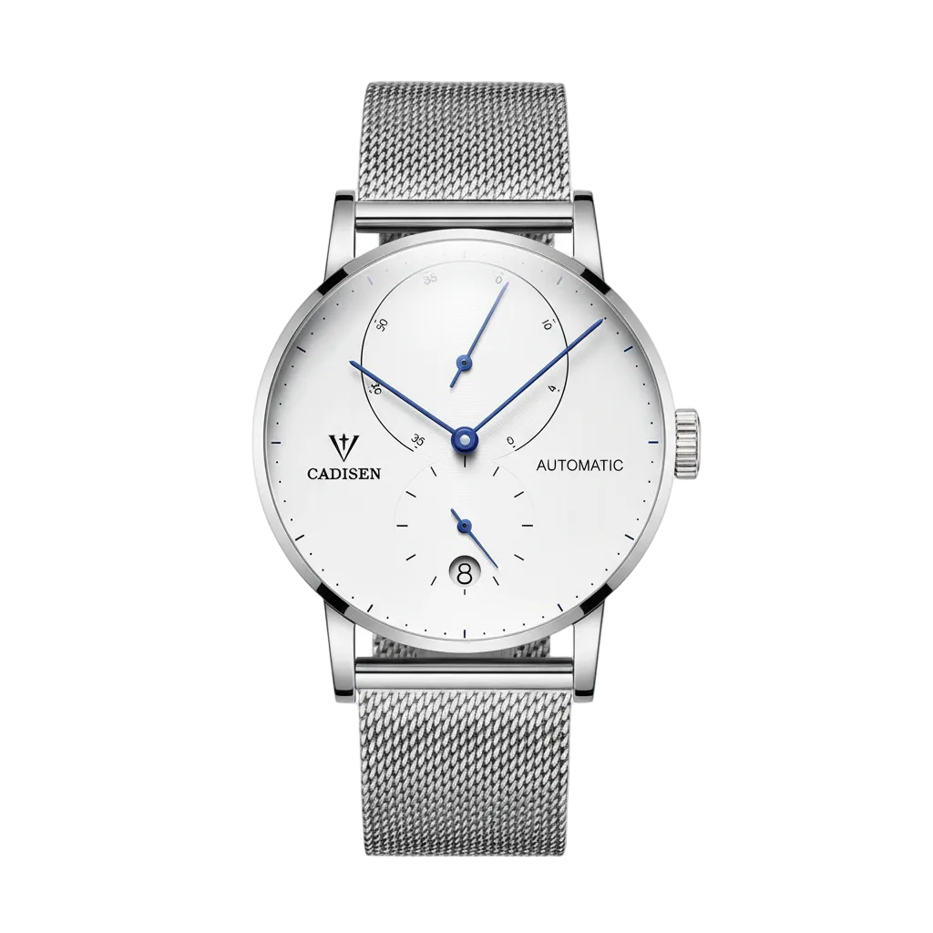 CADISEN C1030 - Automatic - White dial, blue hands