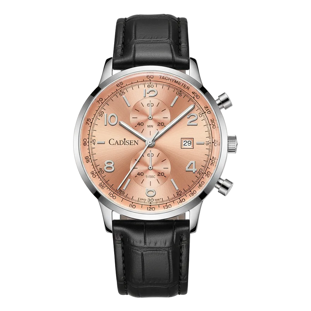 CADISEN C7065 - Men Quart - detailed dial, sunburst effect, minute markers
