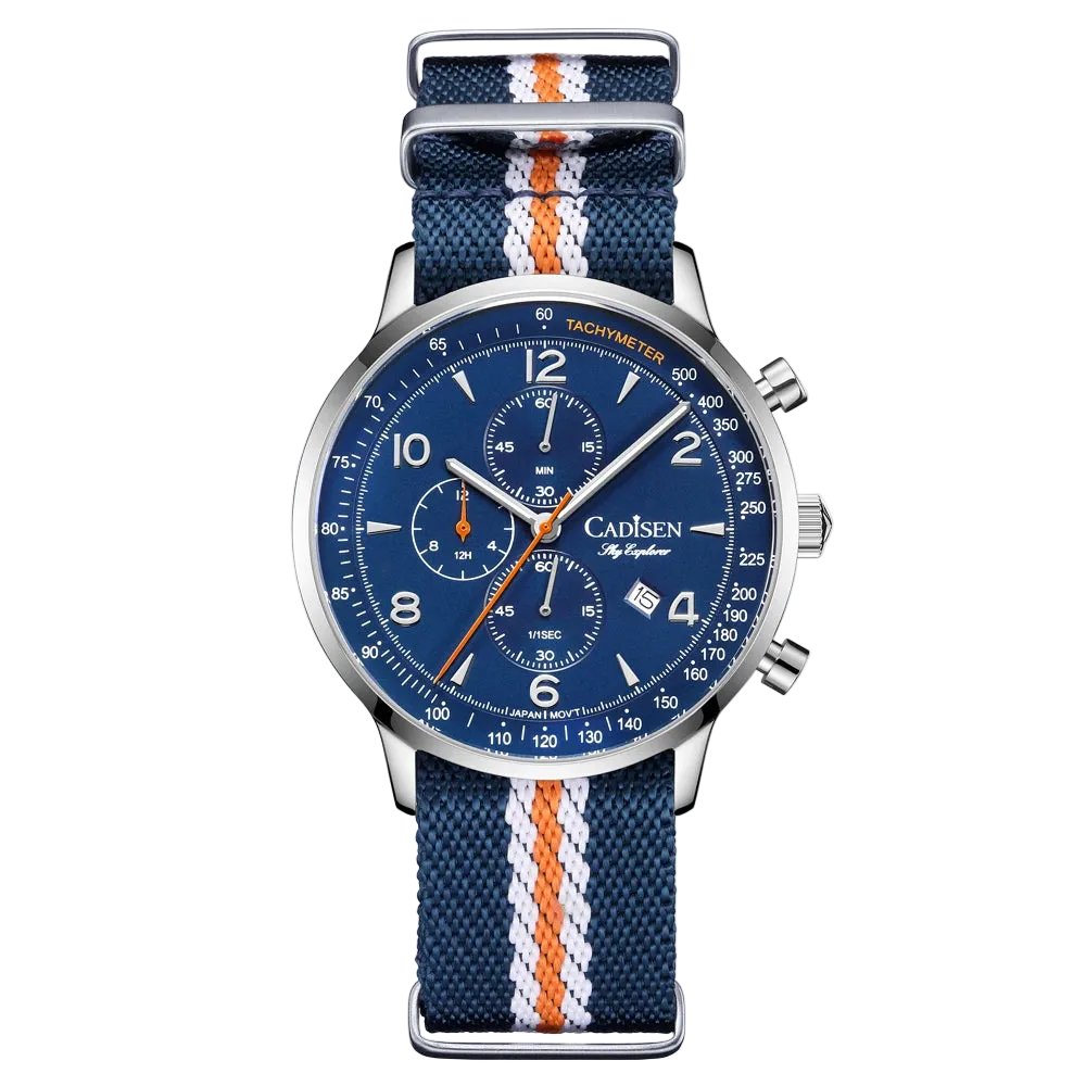 CADISEN C7067 - Quartz Watches For Men Chronograph Blue