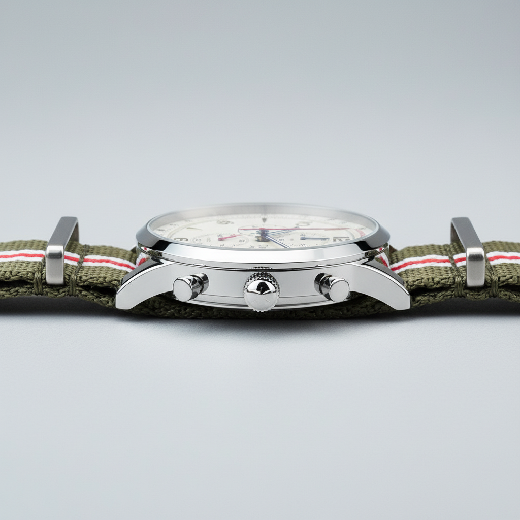 CADISEN C7067 - Quartz Watches For Men Chronograph Side Profile