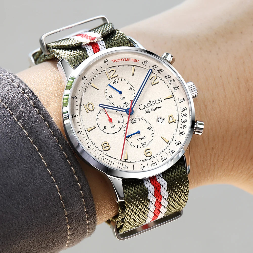 CADISEN C7067 - Quartz Watches For Men Chronograph Wrist Shot