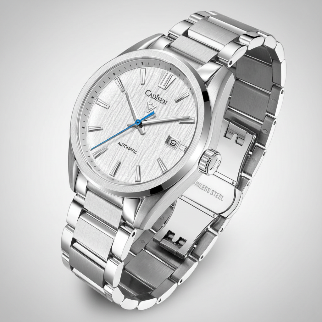 CADISEN C8226 - Mechanica - Angled full bracelet steel