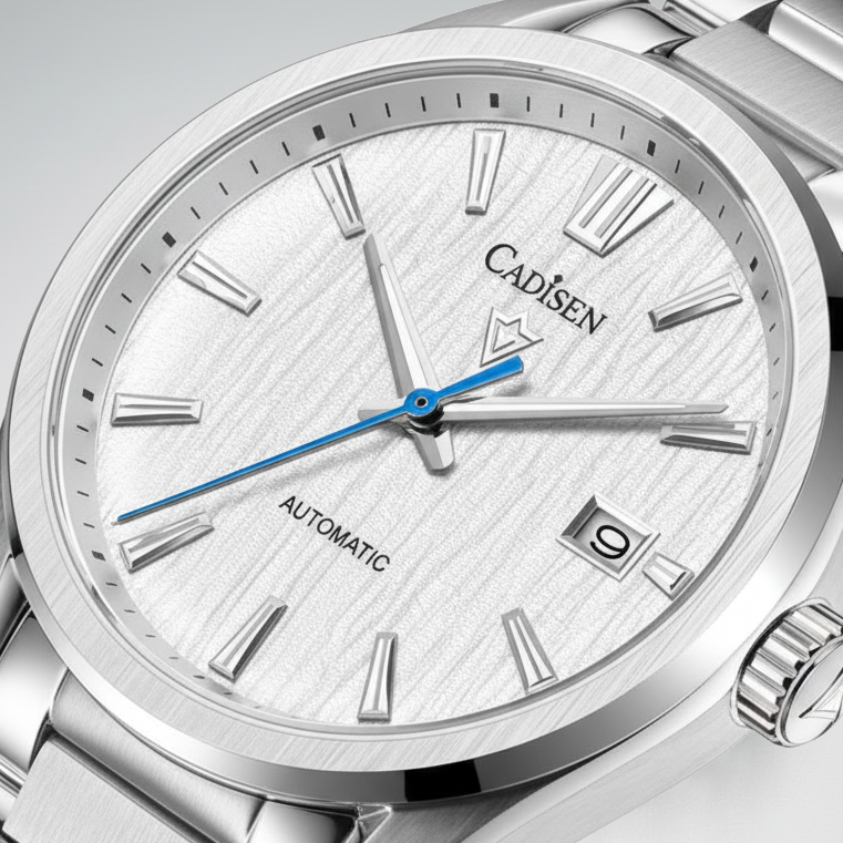 CADISEN C8226 - Mechanica - Close-up textured dial blue