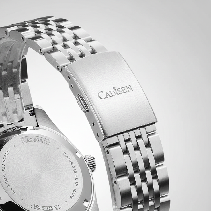 CADISEN C8237 - Automatic - clasp detail, branded buckle, jubilee bracelet