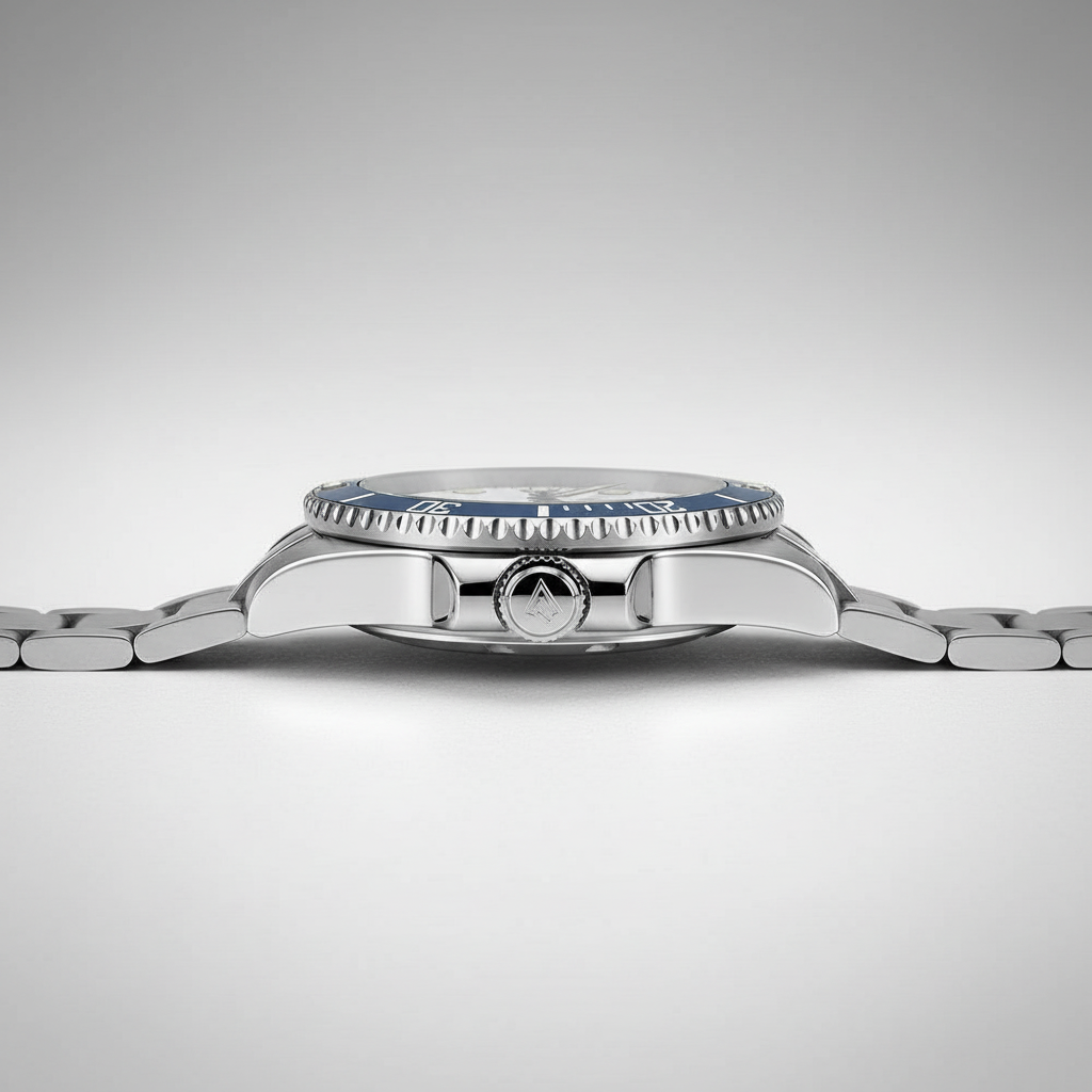 CADISEN C8238 - Automatic Mechanical Watch - Stainless Steel Side Profile