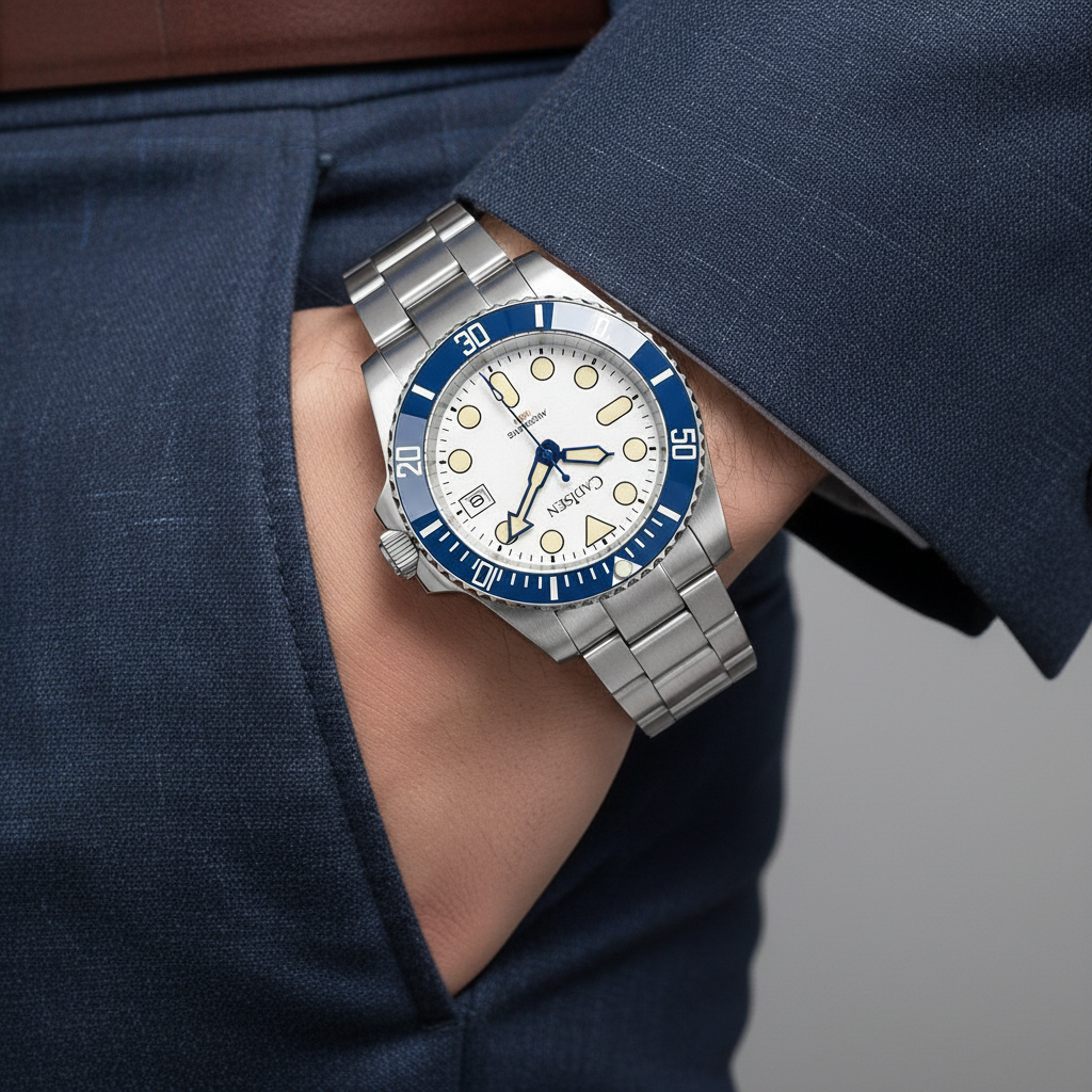 CADISEN C8238 - Automatic Mechanical Watch - Stainless Steel Wrist