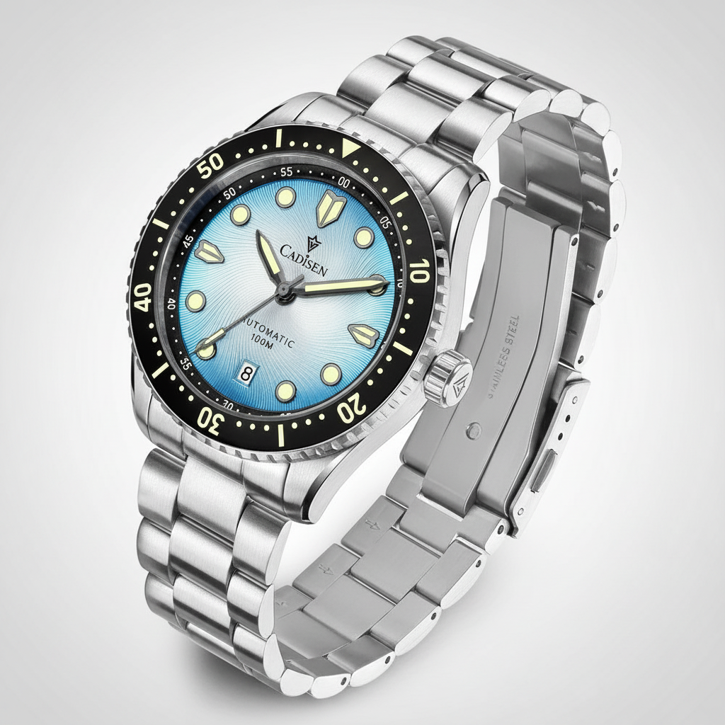 CADISEN C8245 - Men Autom - Angled view, open bracelet
