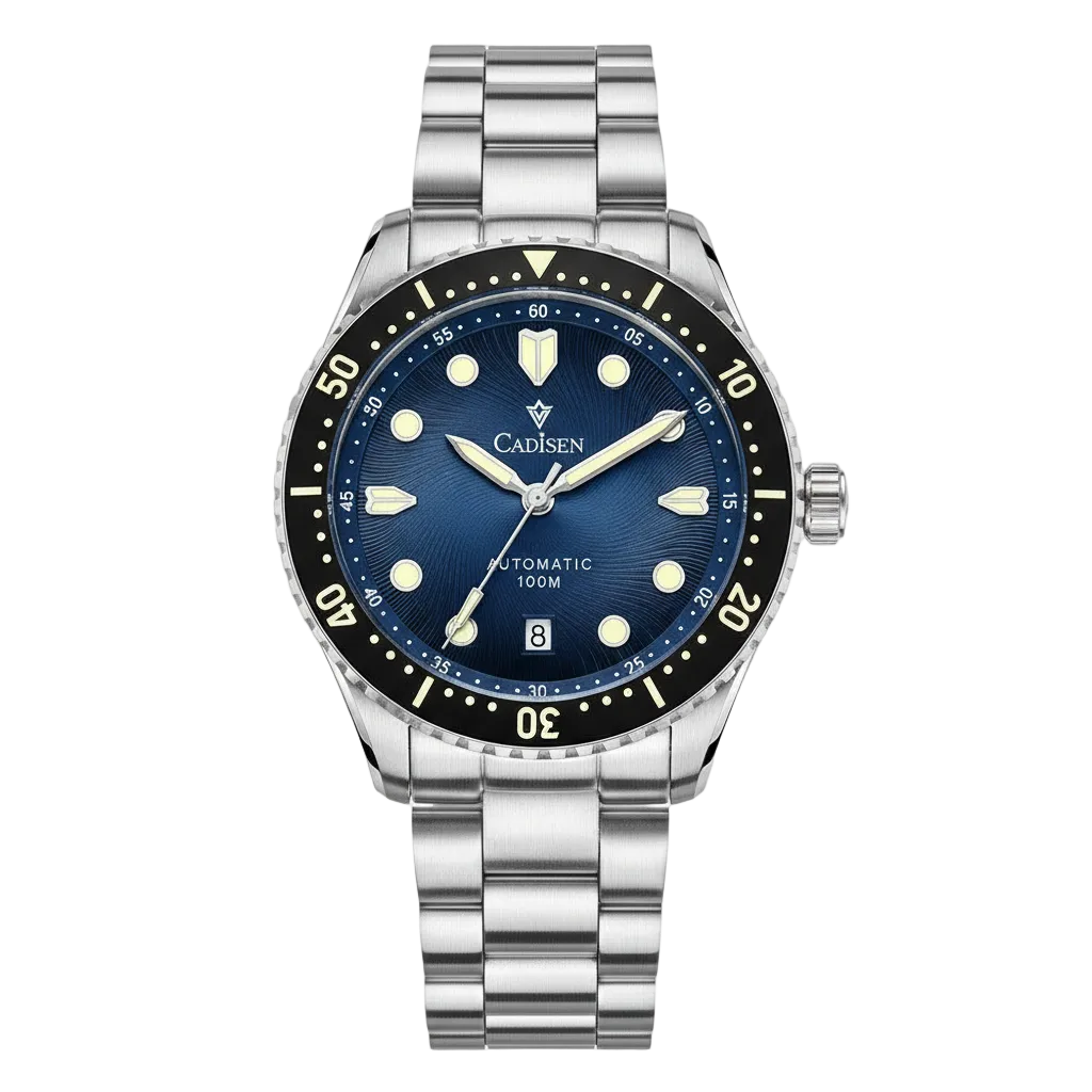 CADISEN C8245 - Men Autom - Full front, deep blue dial