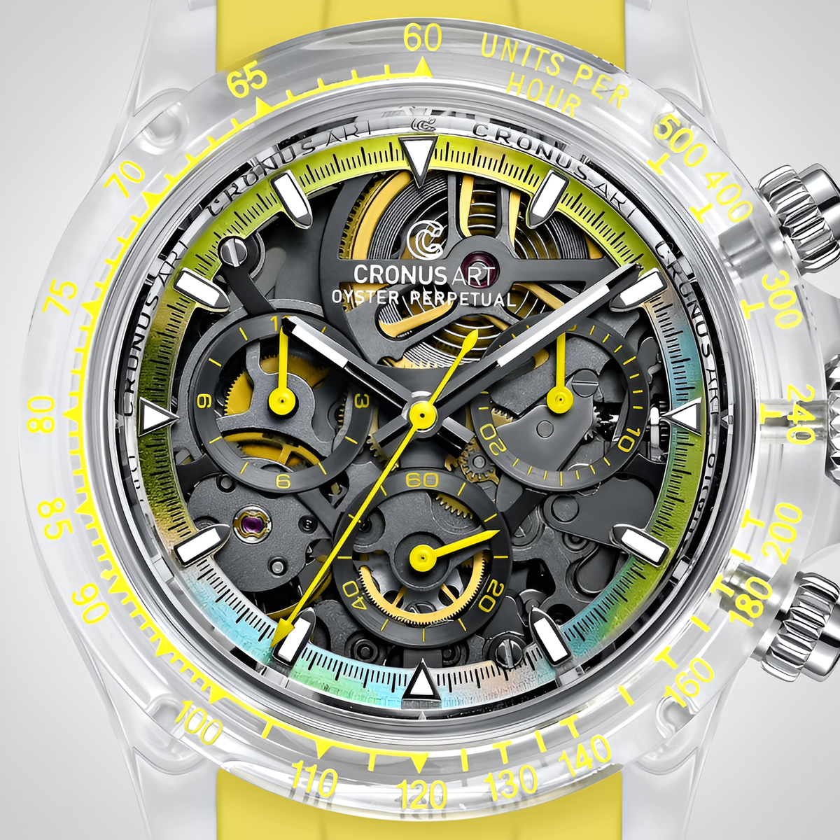 CRONUSART CM021-001 - Men's Automatic Mechanical Watch Dial Macro