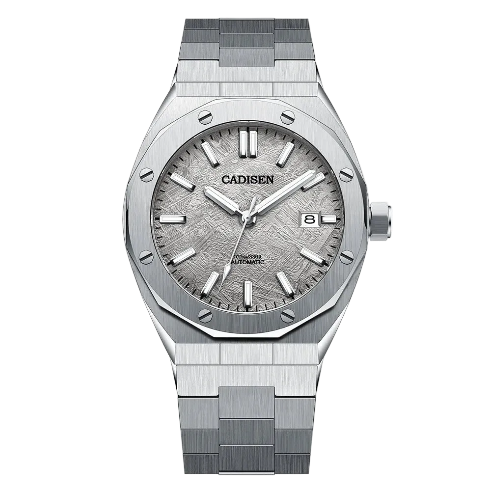 Cadisen C8193 - Men Autom - Front silver meteorite dial
