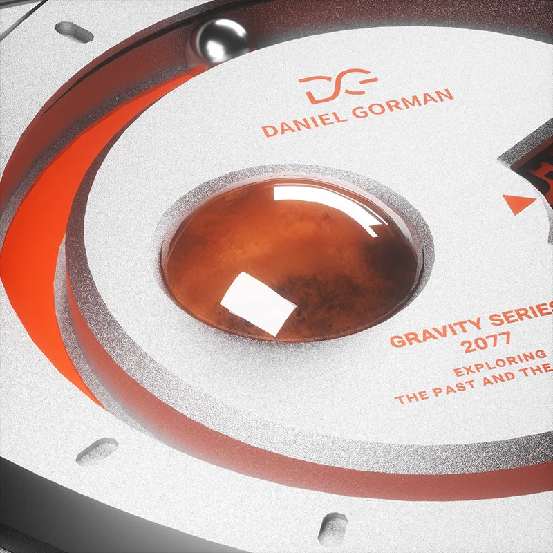 Daniel Gorman DG0132 - Men's Quartz Watch- close-up planet text
