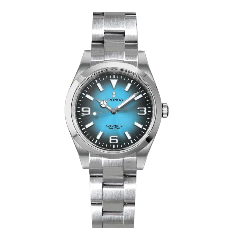 Cronos L6019 - Men's cron - blue dial, sunburst finish