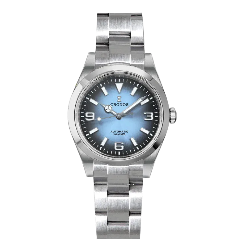 Cronos L6019 - cronos aut - Ice Blue dial, black background