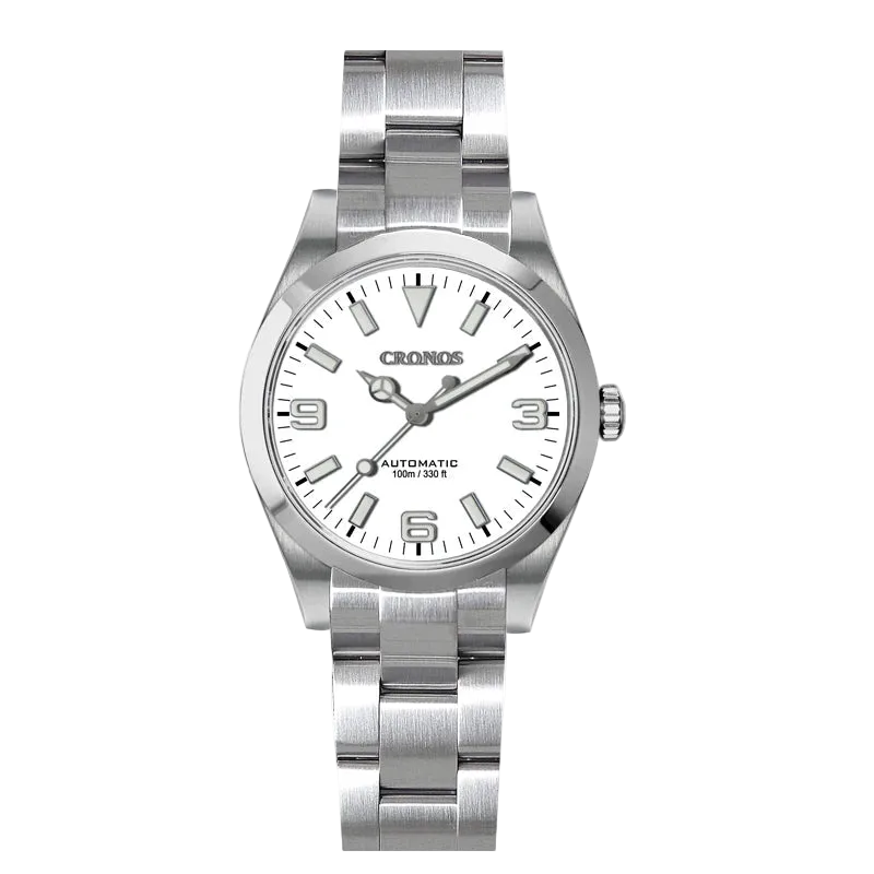 Cronos L6019 - cronos aut - white dial, black background