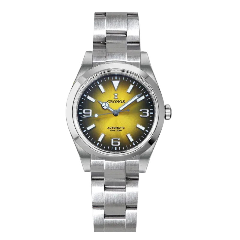 Cronos L6019 - cronos aut - yellow dial, black background