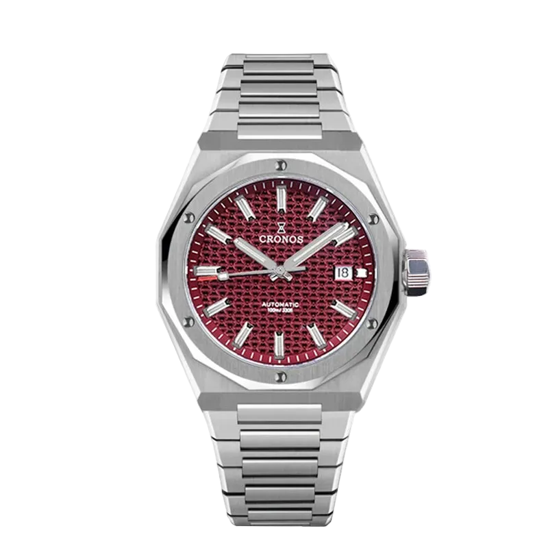 Cronos L6028M - Luxury Cr - red dial full watch