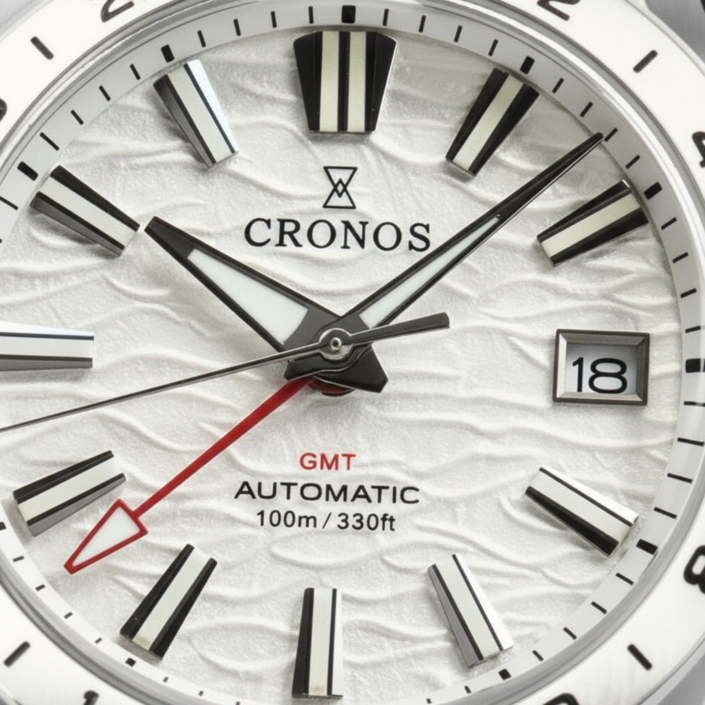Cronos L6029 V2 - Men's c - dial details close up