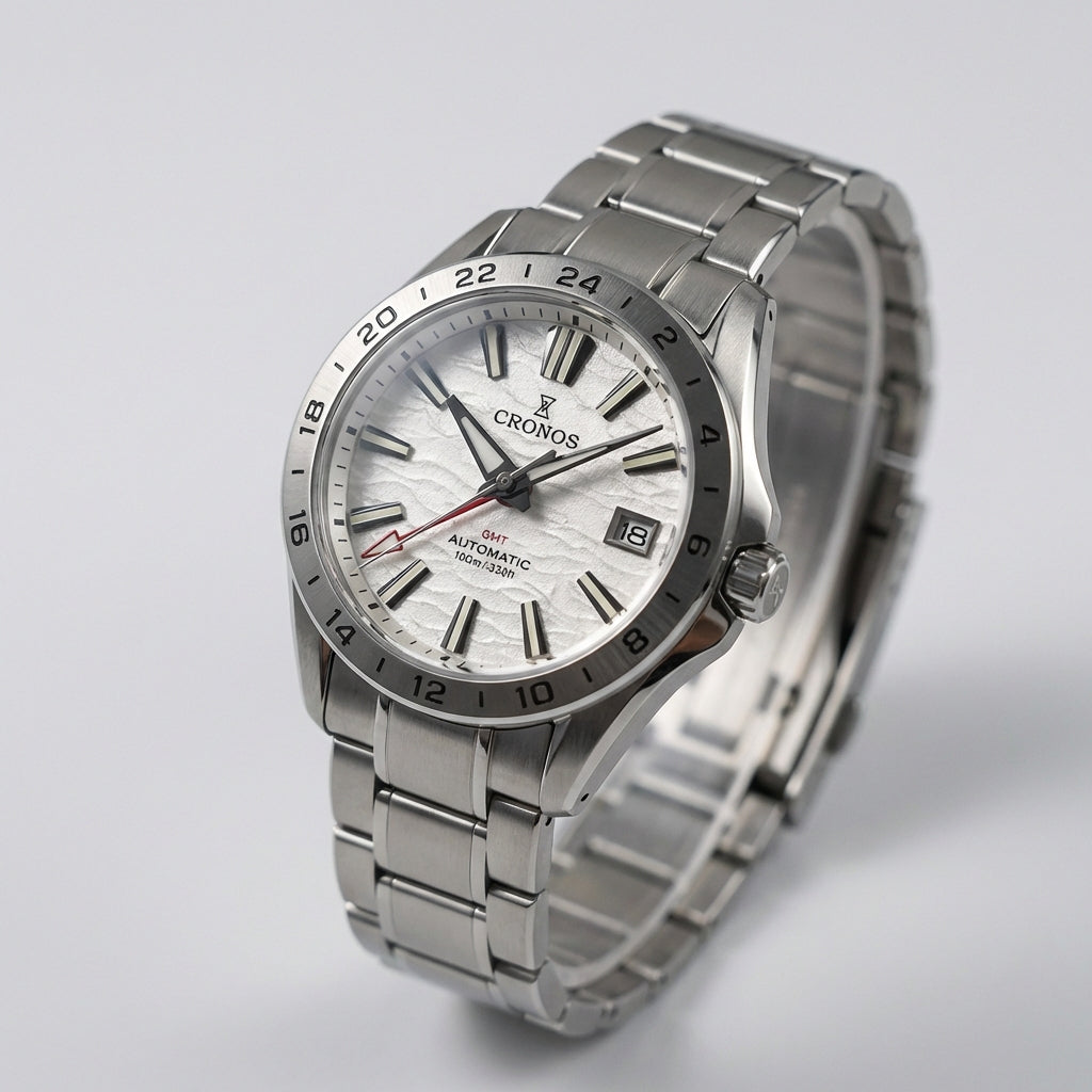 Cronos L6029 V2 - Light Series Men's cronos gmt automatic watch with Textured Dial breitvacher