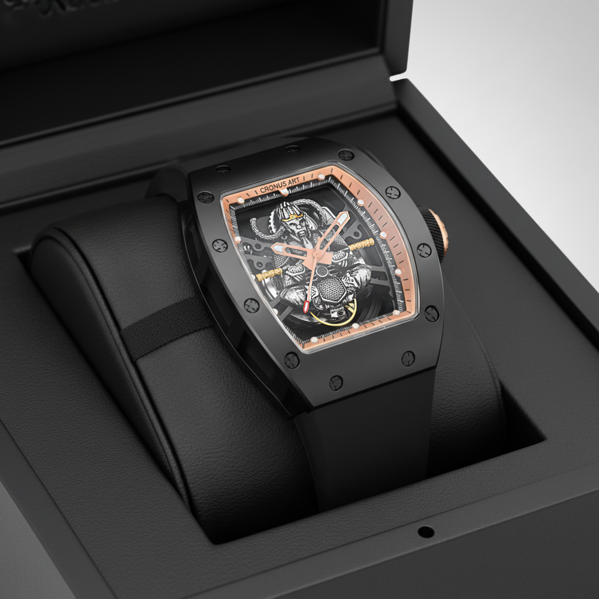 CRONUSART CM09-029 - Men - black case rosegold crown