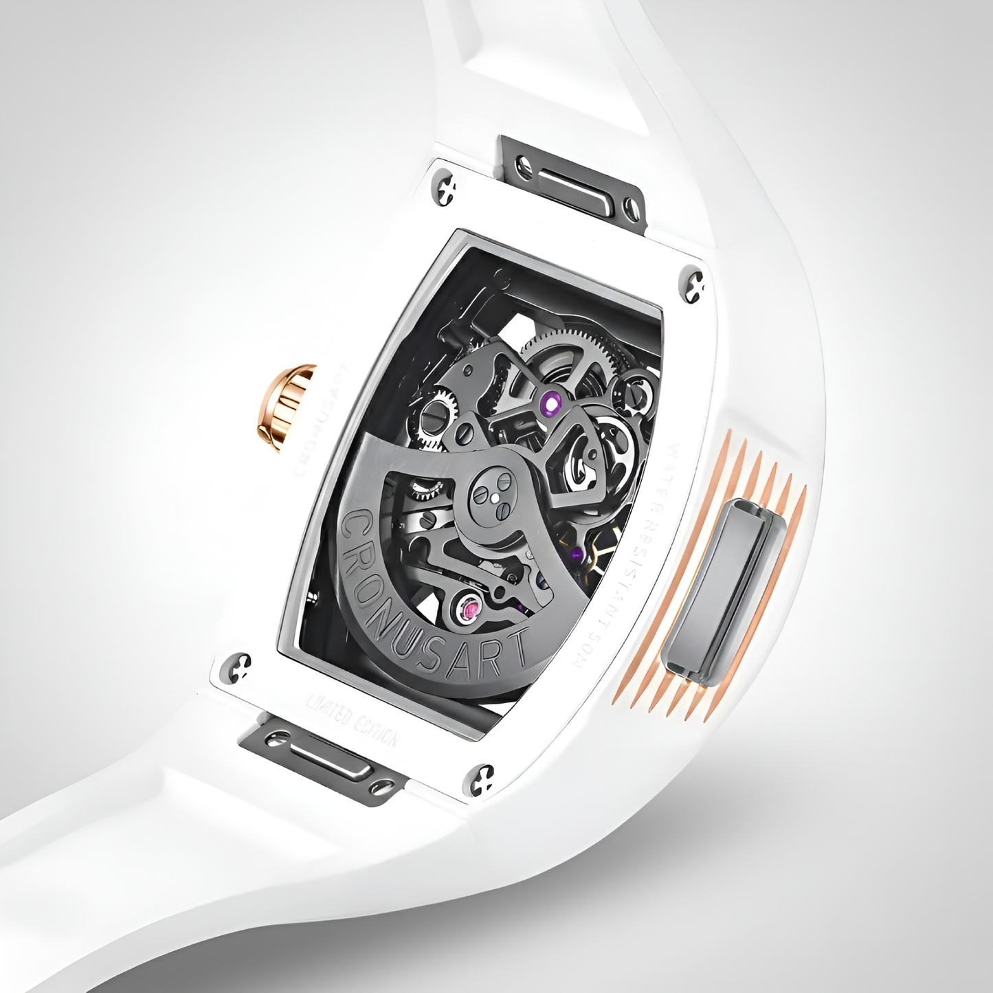 CRONUSART R1-002 - Men’s - white, durable, strap