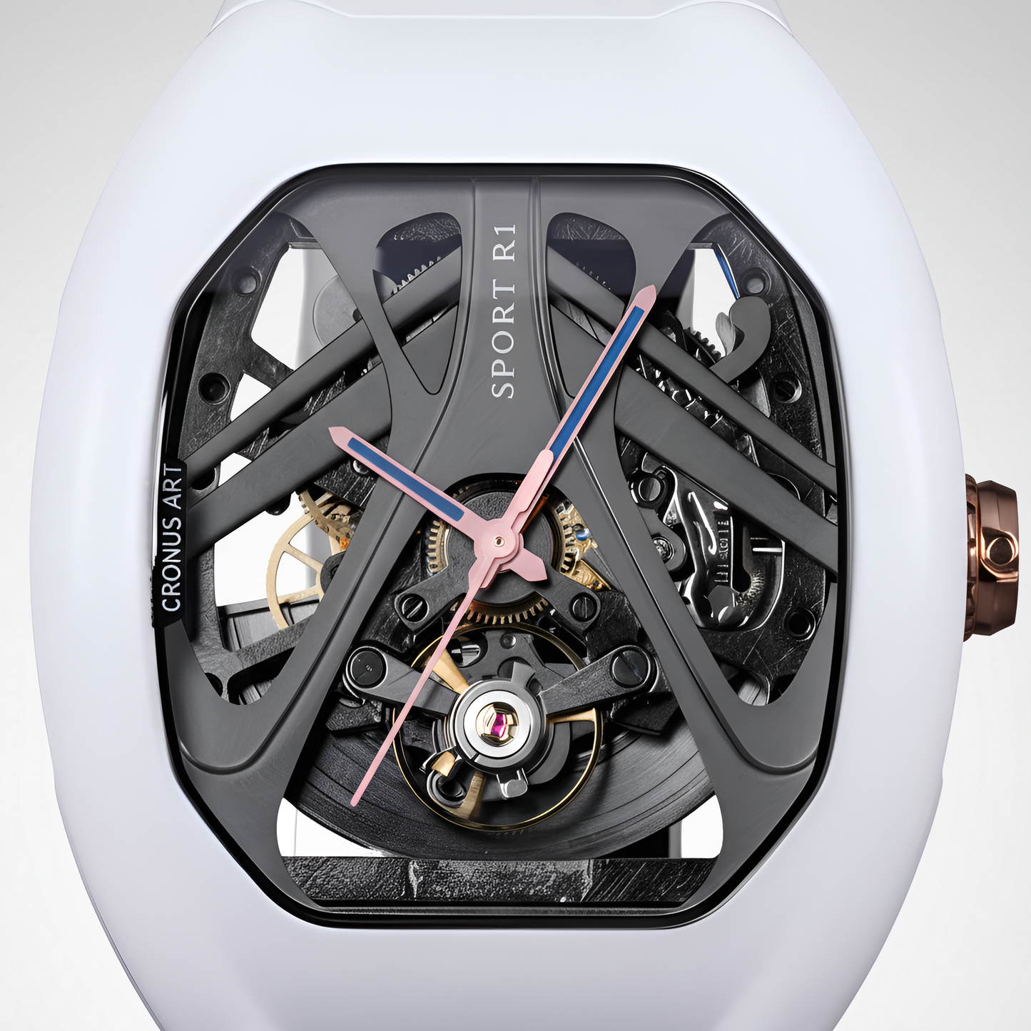 CRONUSART R1-002 - Men’s - close-up, skeleton dial