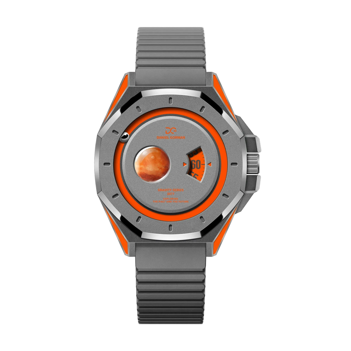 Daniel Gorman DG0132 - Men's Quartz Watch - front view orange